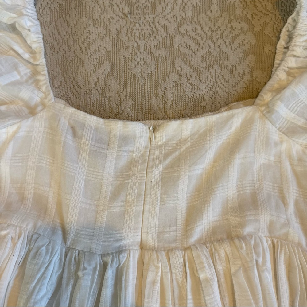 NWT Lulus A day in Paris puff sleeve babydoll square neck mini dress - Picture 9 of 10